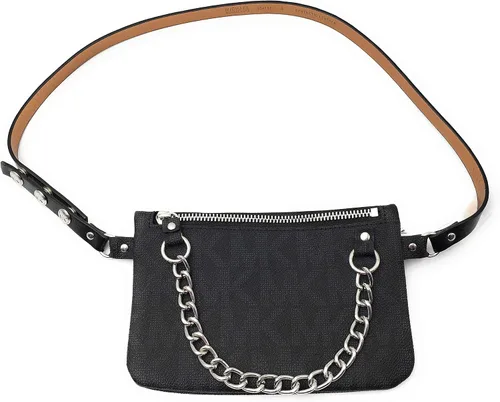 Vista 2 de Michael Kors Riñonera MK Signature Marrón, Negro