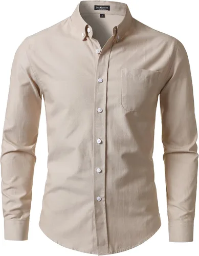 Vista 20 de LucMatton Camisa Oxford ligera de manga larga para hombre
