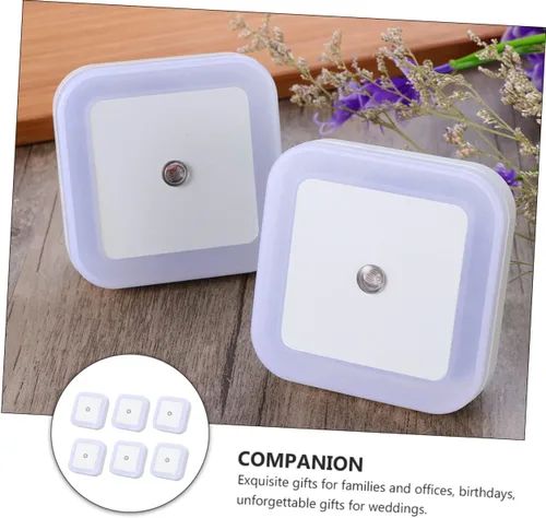 Vista 4 de TEHAUX 12pcs llevó la lámpara de noche de la noche con nosotros para los dormitorios pasillos y escaleras iluminación segura para niño niña y madres