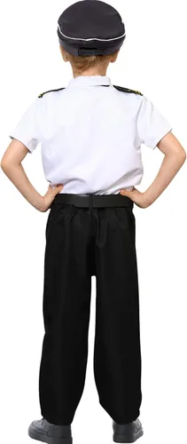 Vista 3 de Disfraz de piloto para niños, traje de avión con sombrero, accesorios