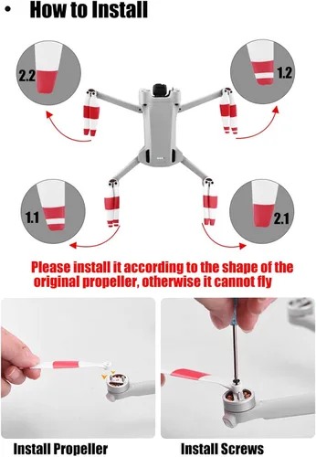 Vista 2 de Hélice adecuada para DJI Mini1/Mini2/Mini SE/Mavic Air/Mavic Air2/Mavic Air 2S/ Mavic Pro/Mavic 2/Mavic 3/Phantom4/Phantom4 Pro/Phantom Pro