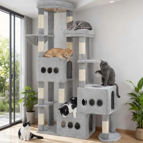 Vista 7 de Gitelsnour Árbol para gatos para adultos grandes, torre de gato de 71.7 pulgadas de alto para gatos de interior, torre de árbol para gatos