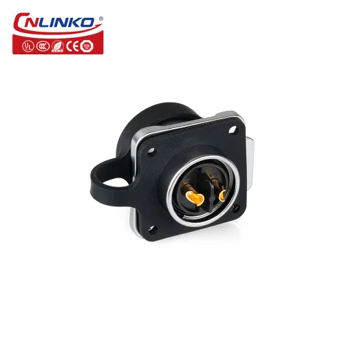 Vista 2 de CNLINKO Serie LP20 Conector Impermeable, Conexión de Bloqueo Rápido IP68, Conector de Energía LED para Exterior de 20A 500V 2 pines m20 Macho