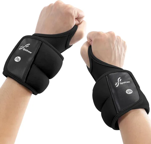 Vista 10 de Sportneer Wrist Weights with Thumb Loops Lock for Men Women, 2 LBS /4 LBS Pair Arm Hand Weights for Running Walking Jogging Physical Therapy Gym