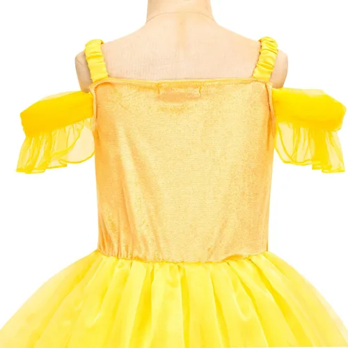 Vista 5 de Avady Belle Princess Dress for Girls Layered Off Shoulder Princess Dress Up Kids Halloween Costume