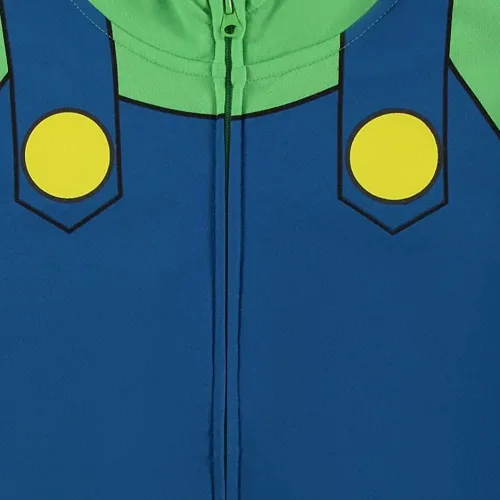 Vista 3 de Nintendo Sudadera con capucha para hombre, disfraz de Mario y Luigi, clásico videojuego, cosplay, disfraz, sudadera con capucha