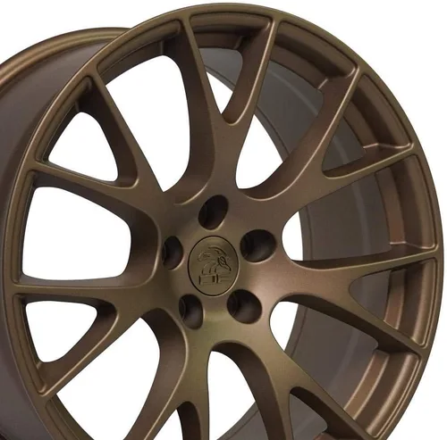 Vista 17 de OE Wheels DG15 20x9 Juego (4) neumáticos negros 5x115 y Ironman y TPMS
