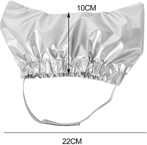 Vista 5 de Zerodis Gorro de ducha para mascotas, gorro impermeable, protección para los oídos de la ducha de mascotas, cubiertas para orejas de perro