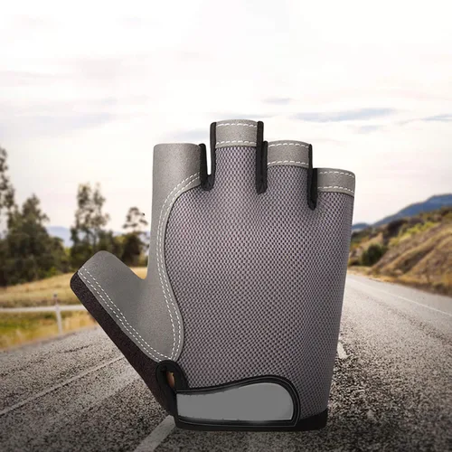 Vista 2 de LUYANhapy9 Guantes de ciclismo para hombre, guantes de ciclismo de medio dedo, guantes de bicicleta MTB DH Road bicicleta guantes de gel