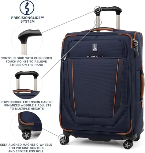 Vista 2 de Travelpro Crew Versapack - Maleta giratoria extensible Softside, Azul patriota), 407186522