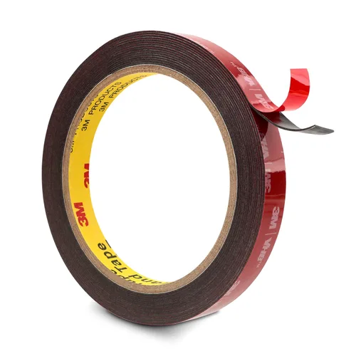 Vista 19 de Cinta adhesiva de doble cara resistente de 1/4 pulgada x 4.7 metros, cinta adhesiva de montaje de espuma impermeable 5925 para automotriz, tira