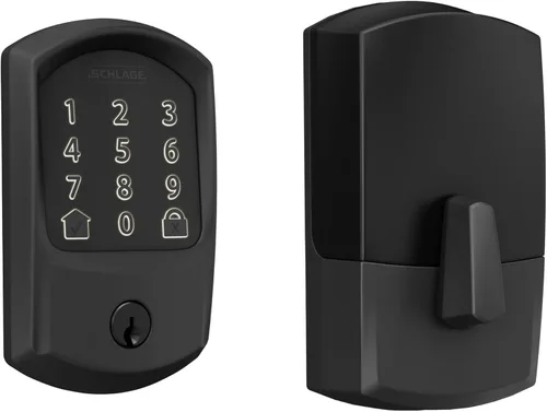 Vista 19 de Schlage - Cerradura inteligente Wi-Fi de codificación con borde Camelot en bronce envejecido