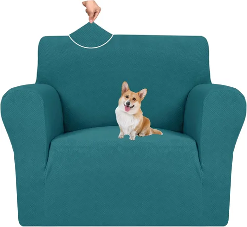 Vista 78 de MAXIJIN Funda elástica para silla con brazos, 1 pieza para sofá o silla de estar, funda antideslizante (31-46 pulgadas), protector de muebles que se