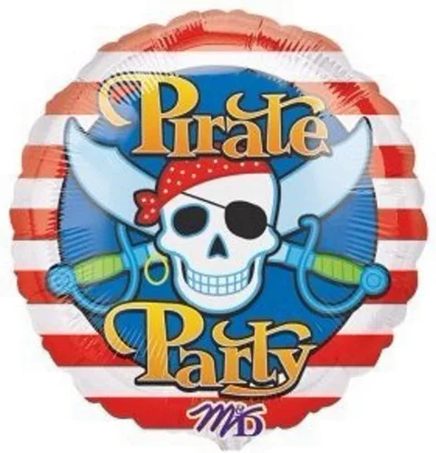 Vista 4 de Suministros para fiesta de cumpleaños de 4 años de pirata, decoraciones de ramo de globos