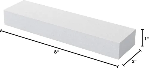Vista 2 de Bon 14-831 Rub Brick 8 "x 2" x 1" 60 Grit Piedra de alisado de óxido de aluminio blanco para baldosas de hormigón
