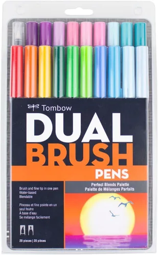 Vista 18 de Tombow Marcadores artísticos de doble pincel (paquete de 10, celebración)