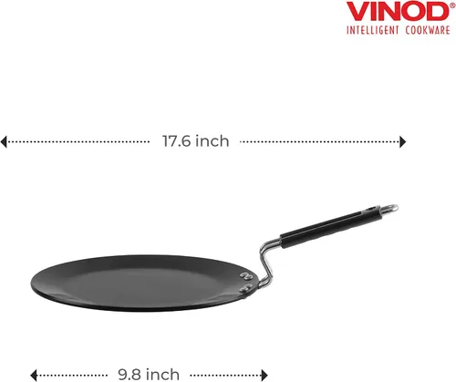 Vista 2 de Vinod Utensilios de Cocina Anodizados Duros Tawa, Negro, 25 cm