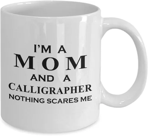 Vista 2 de Regalos para calígrafo, mamá, mujer, esposa, taza de café, taza de té, caligrafía, hobby, diseño de letras, artista caligráfico, amante