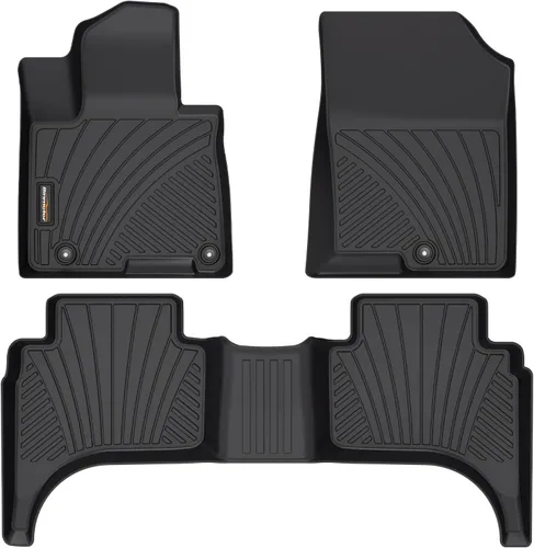 Vista 36 de Alfombrillas para todo tipo de clima y forro de carga para Volkswagen Atlas 2018-2026 (asientos de 6 pasajeros), juego completo de 3 filas