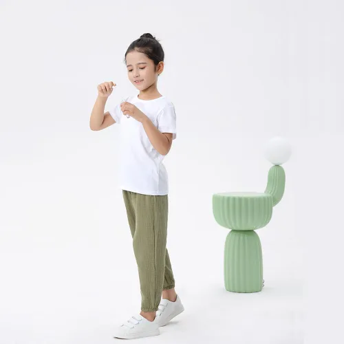 Vista 3 de GFQLONG Paquete de 3 pantalones casuales básicos lisos para bebé, verano, otoño, cómodos, de algodón y lino, paquete de 3