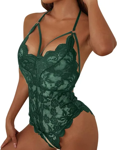 Vista 4 de Sexy Corset Lingerie for Women Exotic See Through Teddy Babydoll Pajama Womens Bodysuit Nightwear for Sex Naughty Play