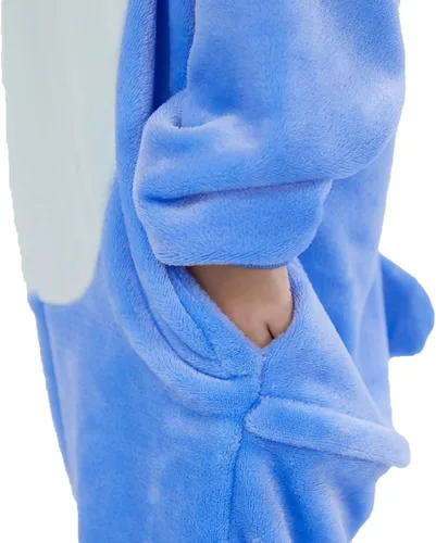 Vista 6 de EWAN RPICE Pijama unisex de animales para niños, pijamas unisex para adultos, disfraz de Halloween, mameluco de cosplay de animales de una pieza