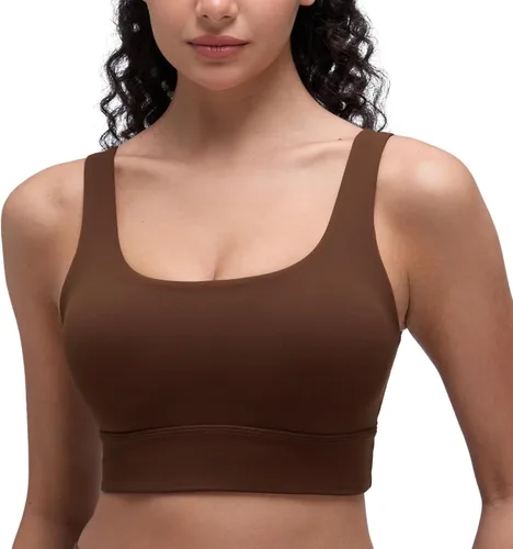 Vista 18 de CRZ YOGA Butterluxe - Brasier deportivo con espalda en U para mujer, cuello redondo, acolchado, de bajo impacto, para yoga, entrenamiento