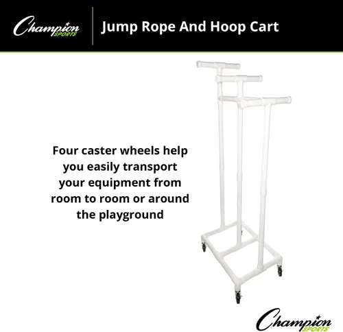 Vista 9 de Champion Sports Carrito de aro de plástico duradero