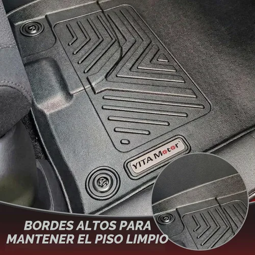 Vista 4 de YITAMOTOR Tapetes para vehículo compatibles con Honda Ridgeline Crew Cab 2017-2026, tapetes de piso de ajuste personalizado TPE para todo