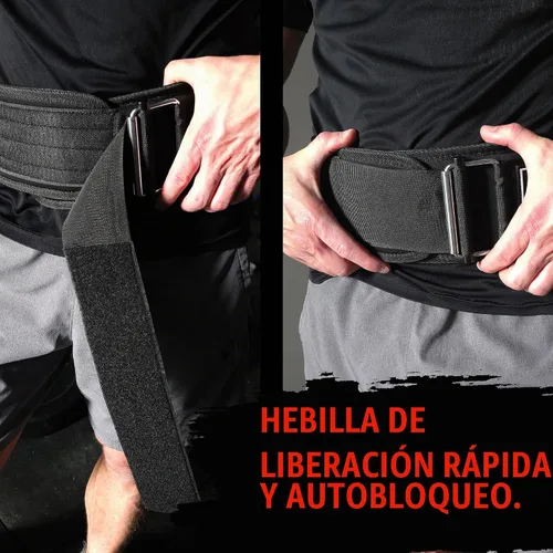 Vista 2 de Iron Infidel Cinturón de Levantamiento de Pesas Recon - Cinturón de Gimnasio de 4" de Ancho con Bloqueo Automático para Hombres y Mujeres, Cinturón