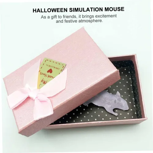 Vista 3 de 10pcs Halloween Realistic Plastic Mouse Prank Gray Simulation Figurines for Scary Party Decorations and Practical Halloween Accessories