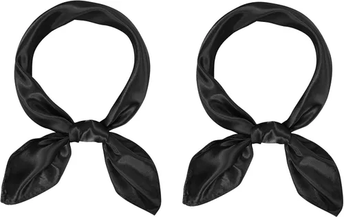 Vista 15 de American Trends Bufanda de seda para mujer, bufandas de satén para la cabeza, bufanda cuadrada para el cuello, bufanda ligera de seda como bandana