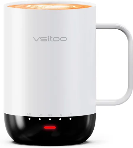 Vista 11 de Vsitoo S3 Pro - Taza de café autocalentable de 16 onzas con sensación automática que se calienta a 120-150 ℉ 2-4 Hour Battery, 5400mAh, IPX7