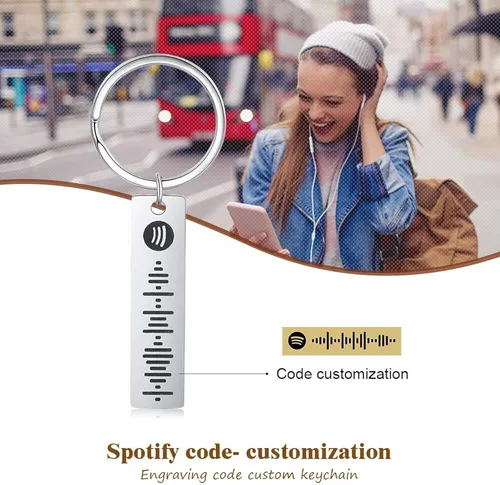 Vista 6 de Spotify - Llavero personalizado con código de música con código de Spotify