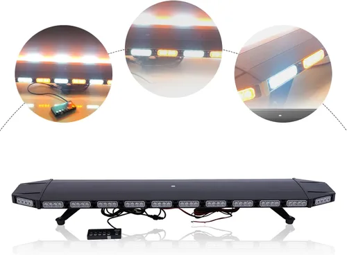 Vista 2 de 47 "barra de luz de emergencia advierte camión remolque baliza estroboscópica ámbar 104LED