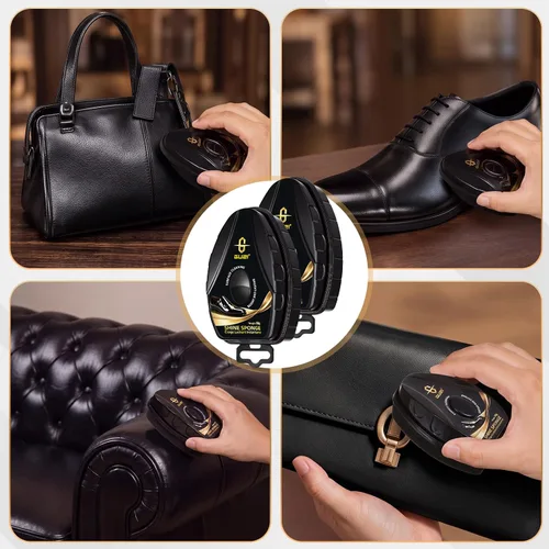 Vista 7 de Loopeer 6 esponjas para brillo de zapatos, brillo instantáneo y portátil, esponja para pulir zapatos para cuero, muebles, zapatos, botas y bolsas
