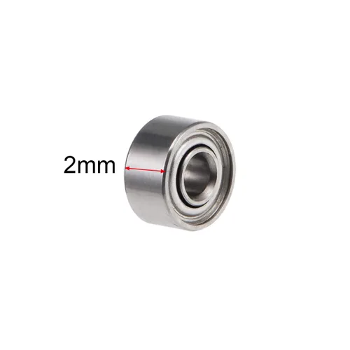 Vista 3 de uxcell 681XZZ Rodamientos rígidos de bolas de 0.059 in de diámetro interior de 0.157 in OD 0.079 in de diámetro exterior doble blindado acero
