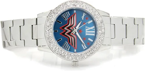 Vista 7 de Wonder Woman de la "justicia Silver-tone Watch (wow8062)