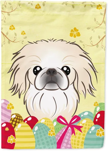 Vista 66 de Caroline's Treasures BB1920CHF - Bandera de caza de huevos de Pascua con diseño de bulldog francés, para casa, gran porche, para colgar en la pared