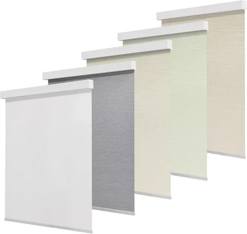 Vista 8 de Persianas enrollables inalámbricas 100% opacas para ventanas de interior, aislamiento térmico y protección UV, color caqui claro