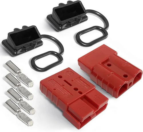 Vista 7 de Cubiertas de Conector Rápido de Batería Cubierta de Goma Antipolvo para Desconexión Rápida de Batería de 175 Amperios (2pcs, Negro)
