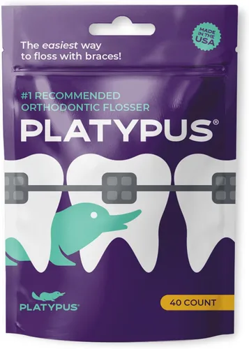 Vista 12 de Platypus Hilos Dentales para Aparechos - Paquete Familiar - Estructura Única que se Ajusta Bajo el Arco, Aumenta el Cumplimiento del Uso del Hilo