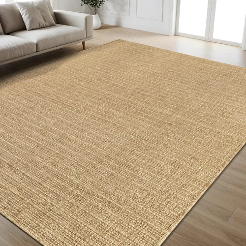 Vista 31 de Tapete de Puerta de Yute Fácil 2x3 Pies Interior Exterior Alfombras Naturales Alfombra de Fibra Sólida Alfombra de Área Tejida Boho Fácil de Limpiar