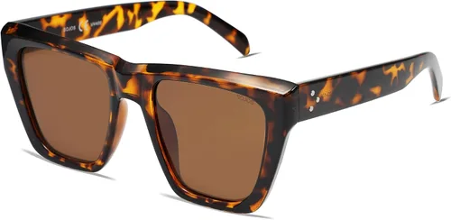 Vista 18 de SOJOS Fashion Oversized Square Cat Eye Polarized Sunglasses for Women Trendy Cateye Style Womens Sunglasses SJ2179