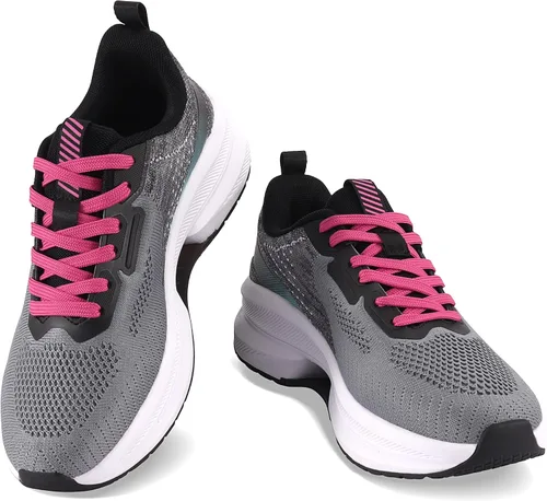 Vista 2 de QUINMOK Tenis antideslizantes para mujer, de malla, para caminar y correr