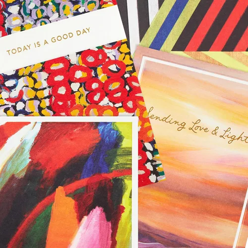 Vista 4 de Hallmark Paquete de 4 tarjetas en blanco, tarjetas para todas las ocasiones (buen día)