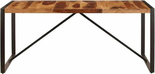 Vista 2 de ZEYUAN Mesa de Comedor Mesa de Comedor Redonda Mesa de comedor de madera de comedor Mesa de madera para Comedor 70.9 x 35.4 x 29.5 pulgadas, madera