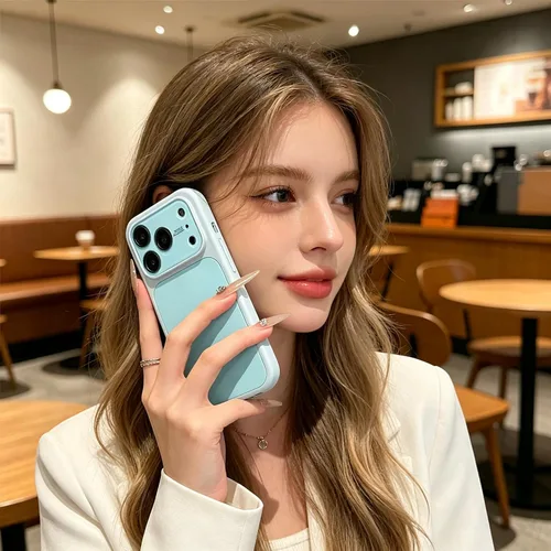 Vista 6 de Funda de silicona líquida para iPhone 17 Pro Max equipada con película protectora de lente, anticolisión suave al tacto y resistente a las manchas