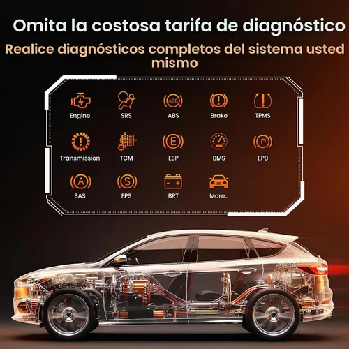 Vista 2 de ANCEL FD700 Ford Lincoln Mercury OBD2 escáner, sistema completo lector de código de coche automotriz con todas las funciones, incluyendo registro