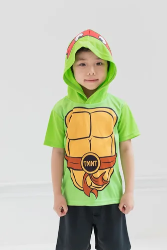 Vista 4 de Teenage Mutant Ninja Turtles Camiseta y pantalones cortos gráficos para niños pequeños a niños grandes